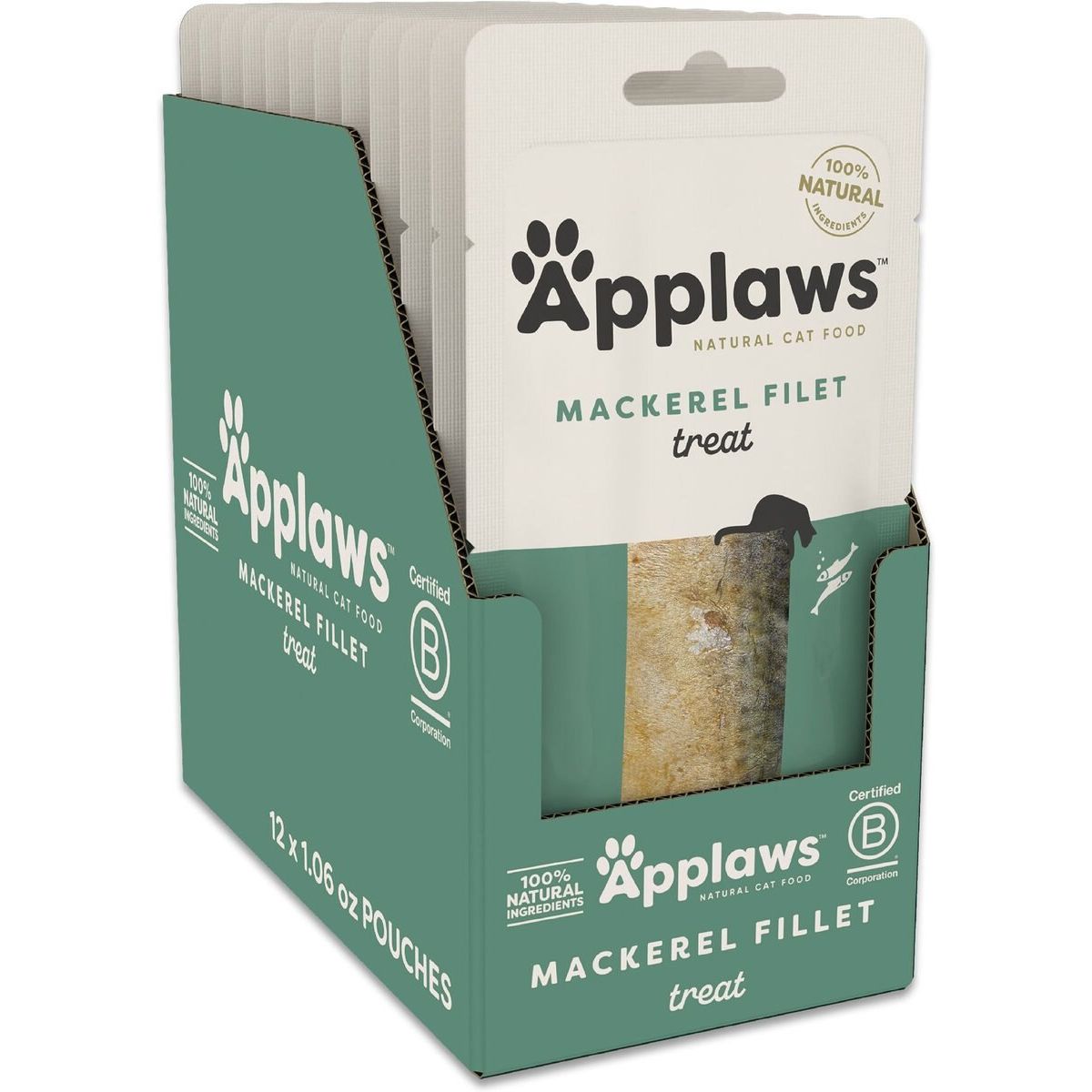 Filet Treats, Filet Caballa Filet Grain Free. 28 g, caja de 12. - Applaws