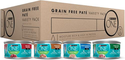 Grain-Free Variety Pack Natural High Protein Canned Cat Food, 3-oz, case of 24