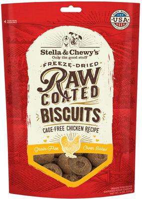 Raw Coated Biscuits Cage-Free Duck Recipe Freeze-Dried Grain-Free Dog Treats, 9-oz bag, bundle of 2