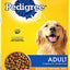 Bundle: Pedigree Adult Complete Nutrition Chicken Flavor Dry Dog Food + Homestyle Meals Prime Rib, Rice & Vegetable Flavor in Gravy & Roasted Chicken, Rice & Vegetable Flavor in Gravy Canned Soft Wet Food Variety Pack