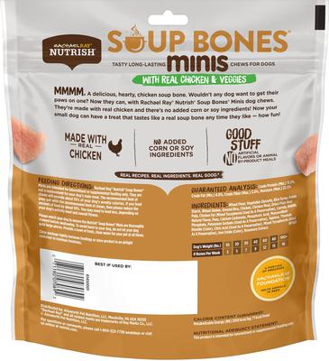Soup Bones Minis with Real Chicken & Veggies Chews Dog Treats, 16 count