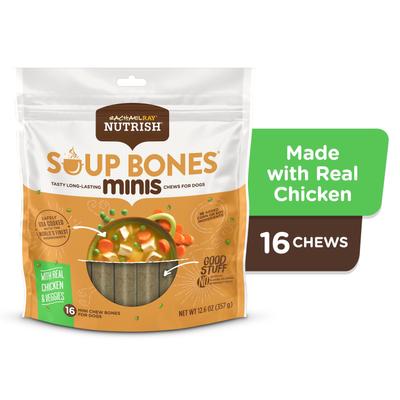 Soup Bones Minis with Real Chicken & Veggies Chews Dog Treats, 16 count