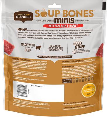 Soup Bones Minis with Real Beef & Barley Chews Dog Treats, 16 count
