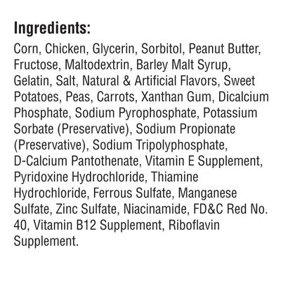 Medium Peanut Butter Chew Bones Dog Treats, 4 count