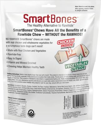 Golosinas para perros con huesos masticables de pollo medianos, 4 unidades