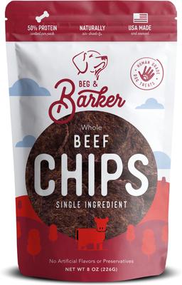 Whole Beef Chips All Natural Single Ingredient Dog Treats, 8-oz bag