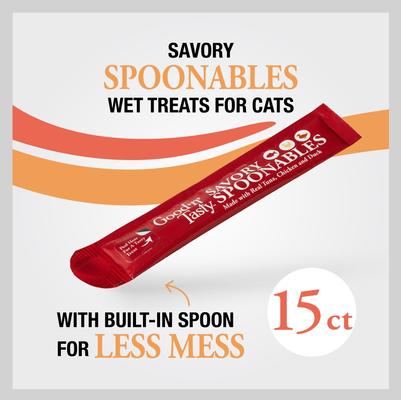 Savory Spoonables Triple Flavor Variety Pack Lickable Cat Treat, Squeezable Tube, 15 count