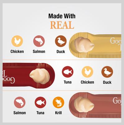 Savory Spoonables Triple Flavor Variety Pack Lickable Cat Treat, Squeezable Tube, 15 count