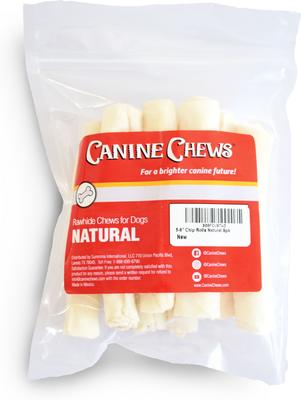 5-6-inch Premium Chip Rolls Natural Beef Flavor Dental Dog Chews, 8 count