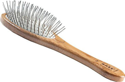 Style & Detangle Dog & Cat Oval Brush, Bamboo-Dark Finish, Small, 2 count