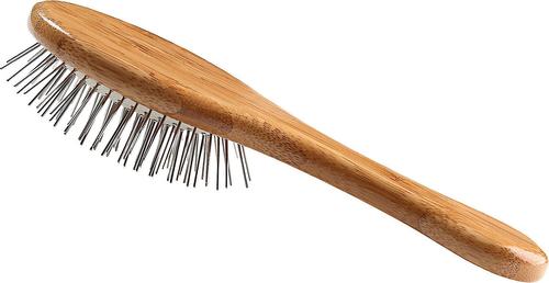 Style & Detangle Dog & Cat Oval Brush, Bamboo-Dark Finish, Small, 2 count