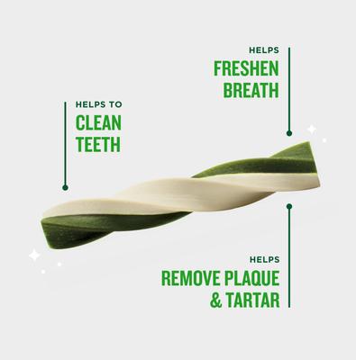 VetIQ Minties Twists Large Vanilla Mint Dental Dog Treats, 12-oz bag, count varies