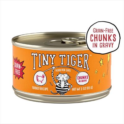 Grain-Free Chunks in Gravy Turkey Recipe Canned Cat Food, 3-oz can, case of 24