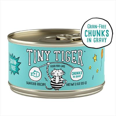 Grain-Free Chunks in Gravy Seafood Recipe Canned Cat Food, 3-oz can, case of 24