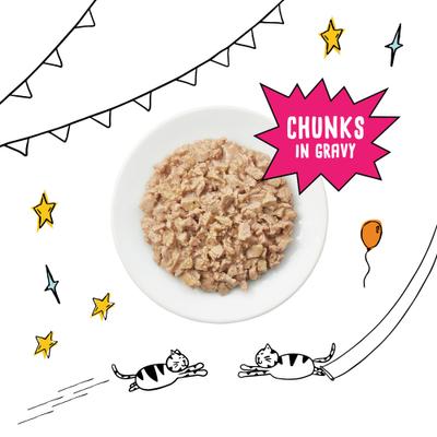 Grain-Free Chunks in Gravy Seafood Recipe Canned Cat Food, 3-oz can, case of 24