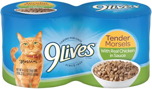 Tender Morsels with Real Chicken In Sauce Wet Cat Food, 5.5-oz can, case of 4
