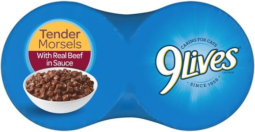 Tender Morsels with Real Beef In Sauce Wet Cat Food, 5.5-oz can, case of 4