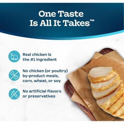 Tastefuls Chicken Entrée Mature Cats Pate Wet Cat Food, 3-oz can, case of 24