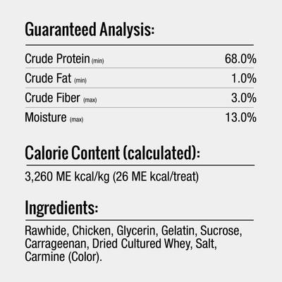 Chicken Long-Lasting Highly Digestible Rawhide Dog Treat Spirals, 12 count