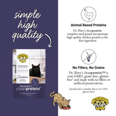 cleanprotein Chicken Flavored Wet Cat Food, 2.82-oz pouch, 12 count