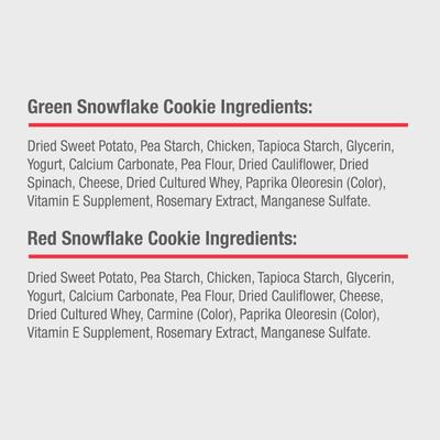 Holiday Cookie Variety Box Chicken Adult Hard Chew Dog Treats, 8.5-oz bag, 8 count