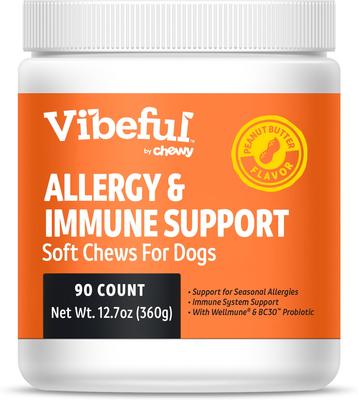 Allergy & Immune Support Peanut Butter Flavored Soft Chews Allergy & Immune Supplement for Dogs, 14 count