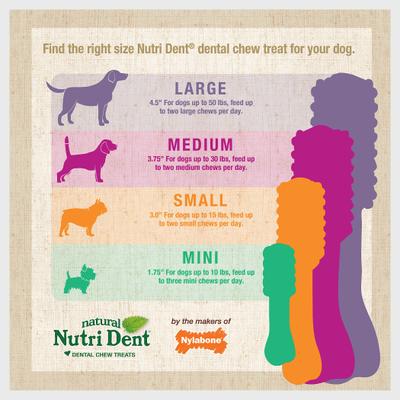 Nutri Dent Mini Limited Ingredients Fresh Breath Natural Dental Dog Treats, 78 count