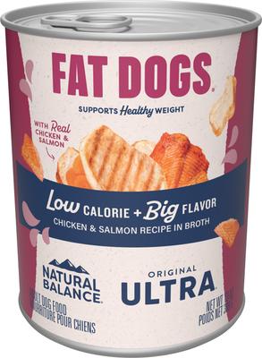 Original Ultra Fat Dogs Chicken & Salmon Recipe in Broth Wet Dog Food, 13-oz can, case of 12