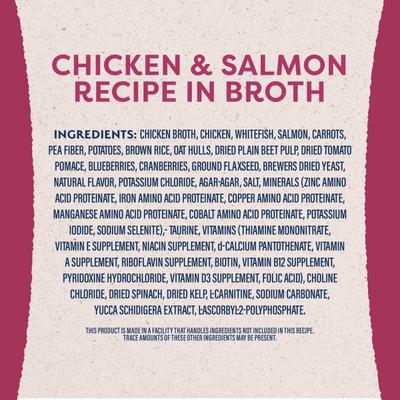 Original Ultra Fat Dogs Chicken & Salmon Recipe in Broth Wet Dog Food, 13-oz can, case of 12