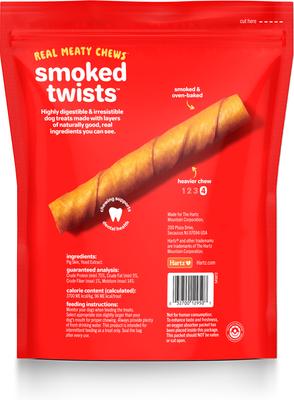 Oinkies Smoked Twists with 100% Real Smoked Pork Rawhide-Free Natural Dog Treats, 40 count