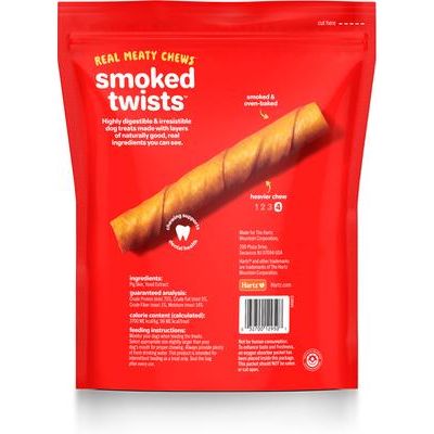 Oinkies Smoked Twists - Golosinas naturales para perros 100 % de cerdo ahumado real sin cuero crudo, 40 unidades