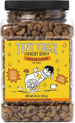 Bundle: Tiny Tiger Chunks in EXTRA Gravy Beef & Poultry Recipes Grain-Free Canned Food + Crunchy Bunch, Chicken Cannonball, Chicken Flavor Cat Treats