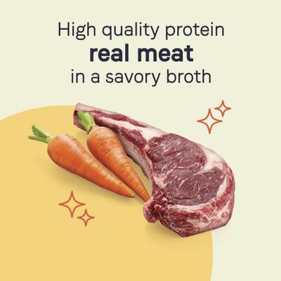 PURE Petite All Stages Small Breed Cacciatore Style Dinner with Lamb & Carrots Wet Dog Food Trays, 3.5-oz, case of 12