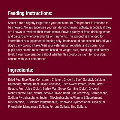 Easy-to-Digest High Protein Chicken & Sirloin Rawhide-Free Dog Chews, 8 count