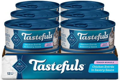 Tastefuls Natural Tender Morsels Chicken Entree Wet Cat Food, 5.5-oz can, case of 12