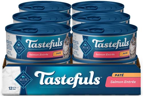 Tastefuls Natural Pate Salmon Entree Wet Cat Food, 5.5-oz can, case of 12