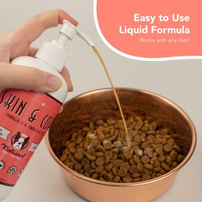 Bundle: Natural Dog Company Skin & Coat Omega-3 & Omega-6 Oil Dog Supplement, 16-fl oz bottle + Extra Strength Joint Support Liquid Glucosamine, 16-fl oz bottle