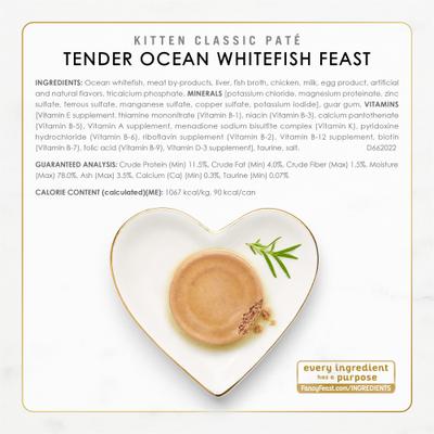 Kitten Classic Pate Collection Turkey & Whitefish Variety Pack Grain-Free Wet Cat Food, 3-oz can, case of 12