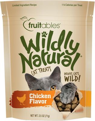 Golosinas para gatos Fruitables con sabor a pollo salvajemente natural, bolsa de 2.5 oz