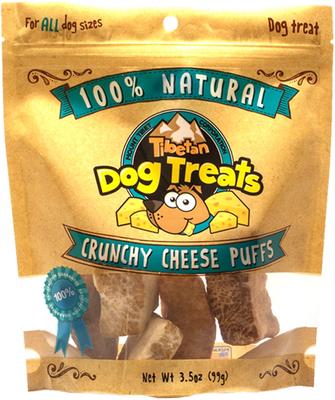 Crunchy Cheese Puffs Grain-Free Dog Treats, 3.5-oz pouch