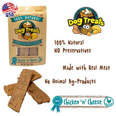 Chicken 'n' Cheese Grain-Free Dehydrated Dog Treats, 3.5-oz pouch