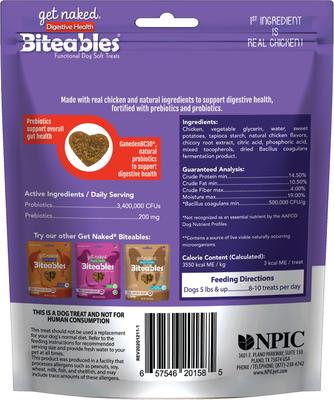 Biteables Functional Digestive Health Real Chicken Recipe Dog Treats, 6-oz bag