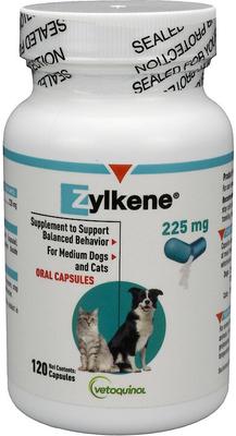 Zylkene 225-mg Capsules Calming Supplement for Medium Dogs & Cats, 120 count