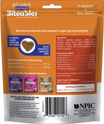 Biteables Functional Joint Health Real Chicken Recipe Dog Treats, 6-oz bag