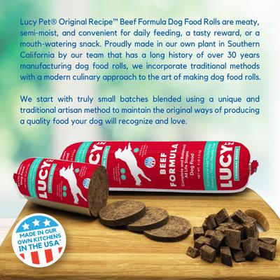 Beef Formula Dog Food Roll, 1-lb bag