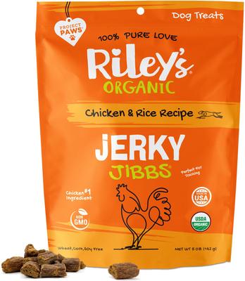 Jerky Jibbs Chicken & Rice Recipe Dog Treats, 5-oz pouch