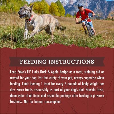 Lil' Links Sausage-Style Real Meat, Duck & Apple Recipe Gluten-Free Adult Soft & Chewy Dog Treats, 6-oz bag, 6-oz bag, bundle of 2