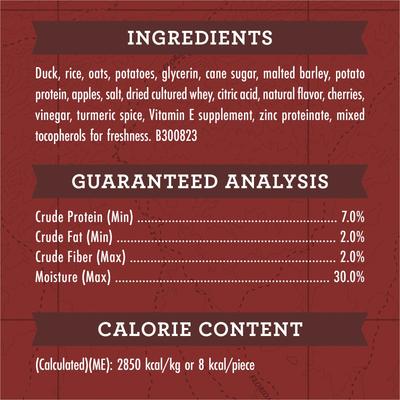 Lil' Links Sausage-Style Real Meat, Duck & Apple Recipe Gluten-Free Adult Soft & Chewy Dog Treats, 6-oz bag, 6-oz bag, bundle of 2