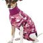 Traje de recuperación para perros, camuflaje rosa, talla mediana