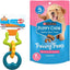 Bundle: Nylabone Teething Rings Puppy Chew Toy & Puppy Chow Healthy Start Salmon Flavor Training Dog Treats